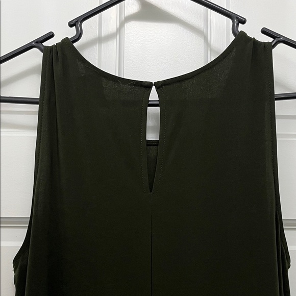 Anne Klein Dark Green Stretchy Sheath Sleeveless Mini Dress - Size 4 - Picture 13 of 15